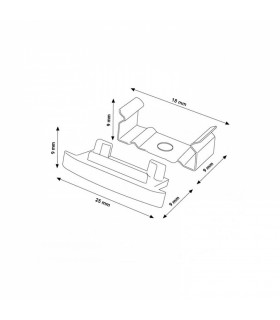 Pack 2 Tapones y 2 Grapas Para Perfil Lm3705