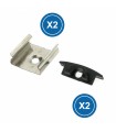 Pack 2 Tapones y 2 Grapas Para Perfil Lm3706