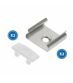 Pack 2 Tapones y 2 Grapas Para Perfil Lm3707