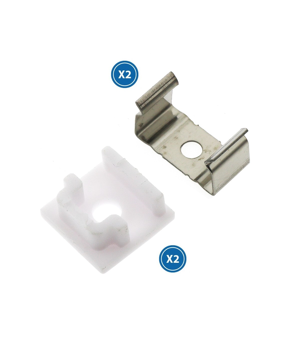 Pack 2 Tapones y 2 Grapas Para Perfil Lm3709