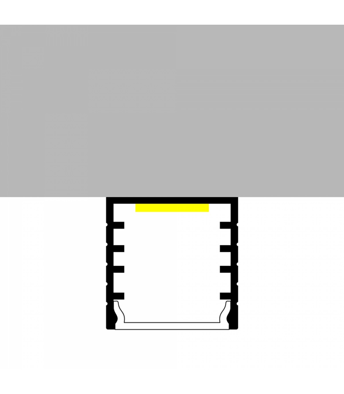 Perfil Aluminio JESF Superficie -2 Metros-