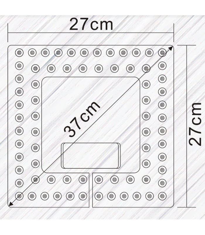 Placa LED Cuadrada Repuesto Ventilador 72W 6480Lm CCT