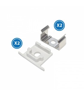 Pack 2 Tapones y 2 Grapas Para Perfil Lm3711