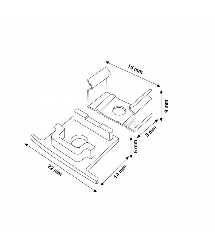 Pack 2 Tapones y 2 Grapas Para Perfil Lm3711