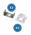 Pack 2 Tapones y 2 Grapas Para Perfil Lm3712