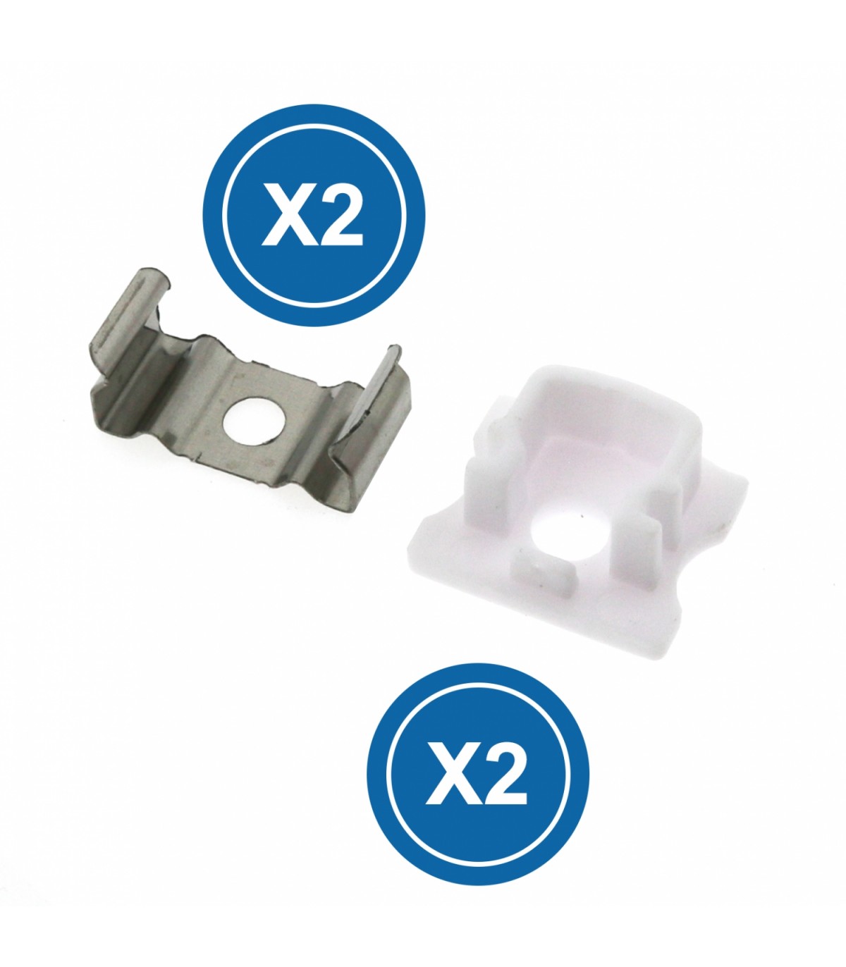 Pack 2 Tapones y 2 Grapas Para Perfil Lm3712