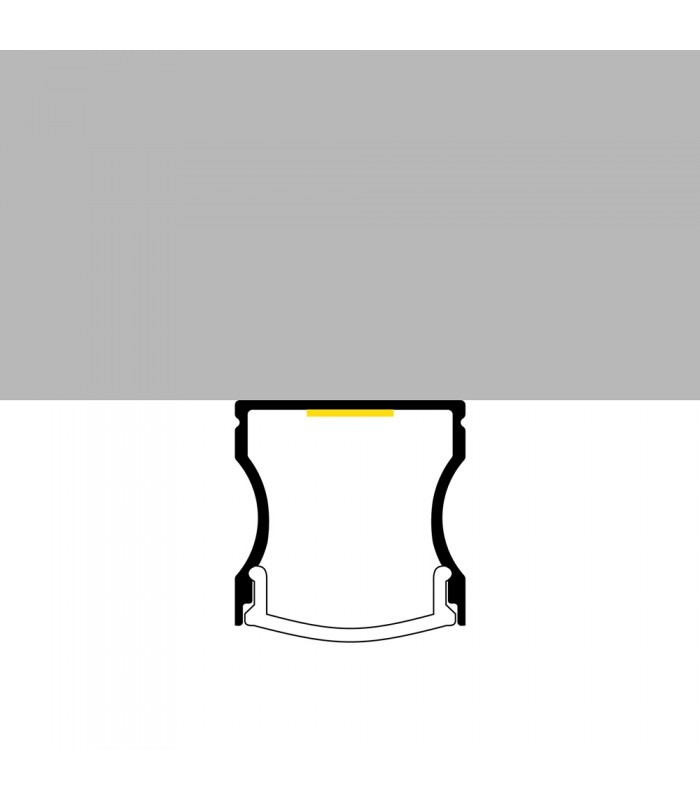 Perfil Aluminio HIGH Lacado Blanco Superficie -2 Metros-