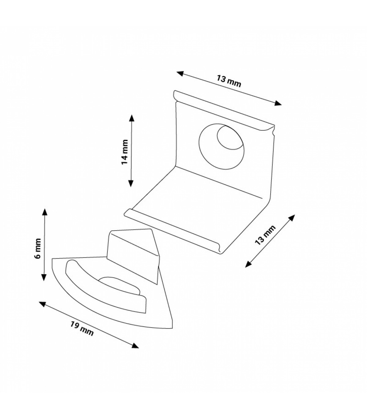 Pack 2 Tapones y 2 Grapas Para Perfil Lm3713