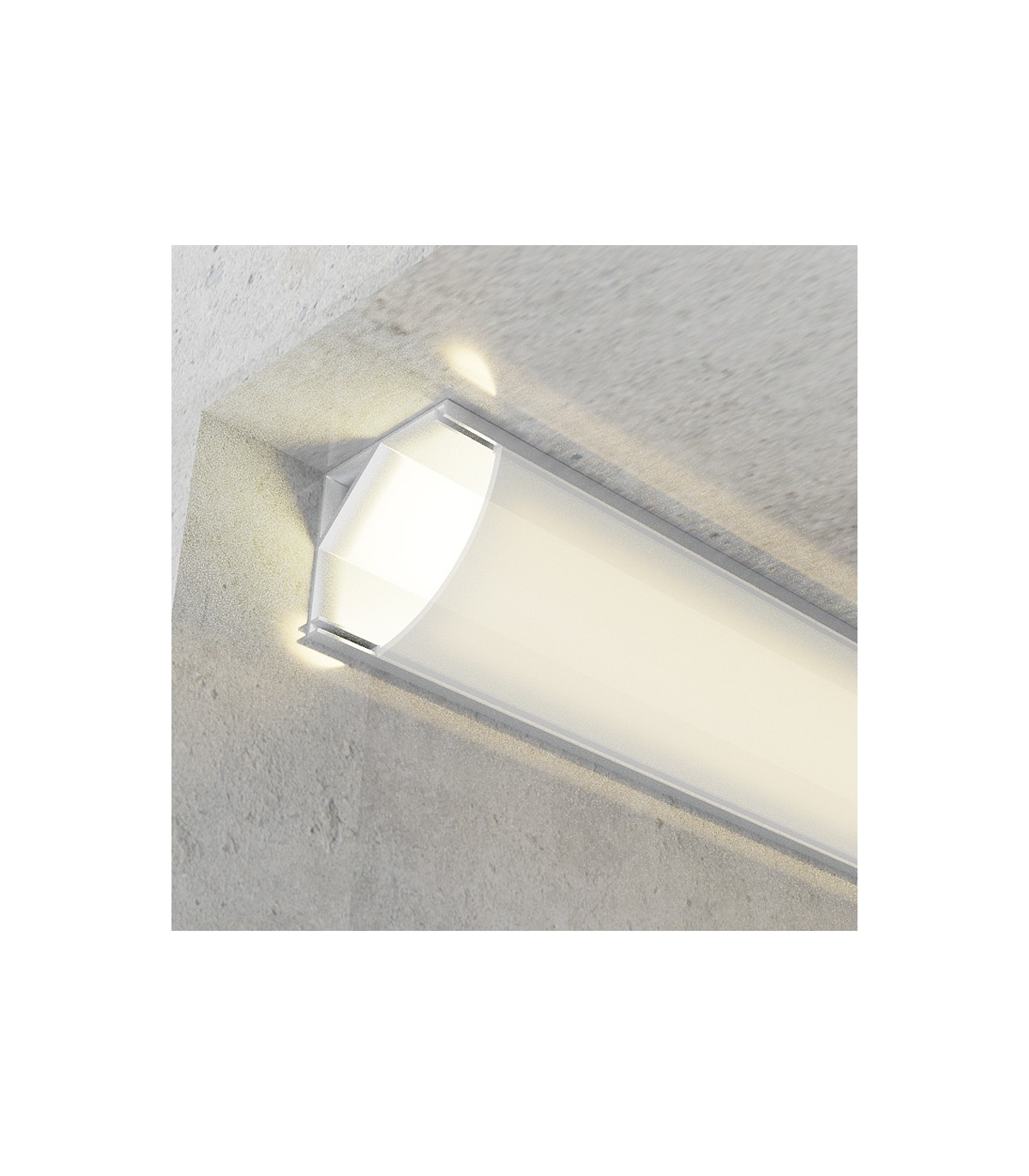Perfil Aluminio Esquina MINI L 45º Superficie -2 Metros-