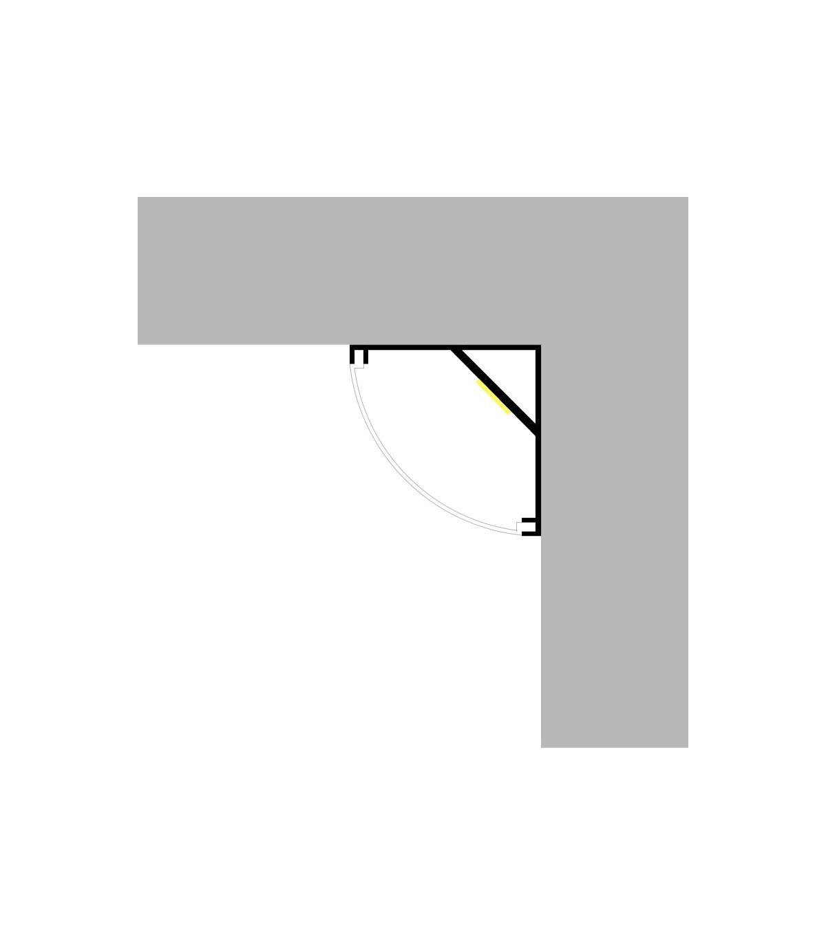 Perfil Aluminio Esquina MINI L 45º Superficie -2 Metros-