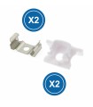 Pack 2 Tapones y 2 Grapas Para Perfil Lm3714