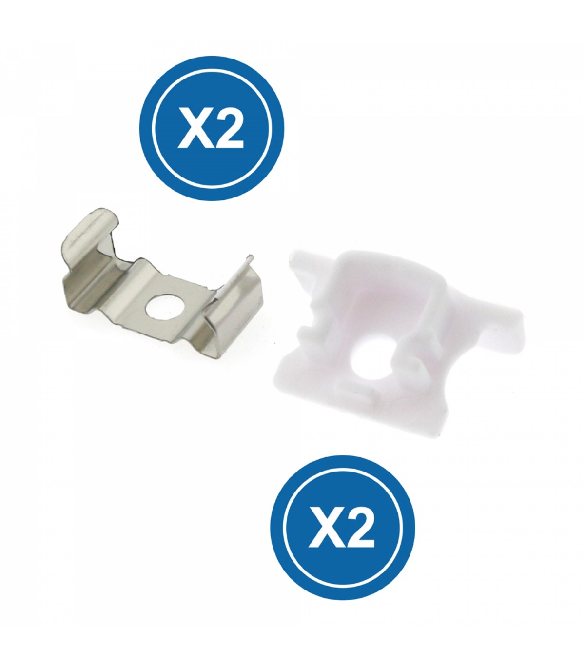 Pack 2 Tapones y 2 Grapas Para Perfil Lm3714