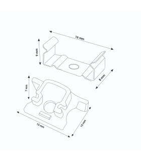 Pack 2 Tapones y 2 Grapas Para Perfil Lm3714