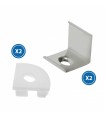 Pack 2 Tapones y 2 Grapas Para Perfil Lm3715
