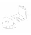 Pack 2 Tapones y 2 Grapas Para Perfil Lm3715
