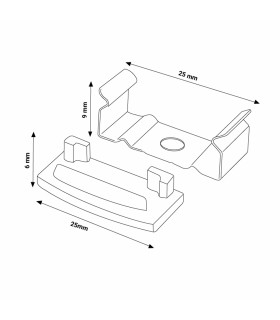 Pack 2 Tapones y 2 Grapas Para Perfil Lm3716