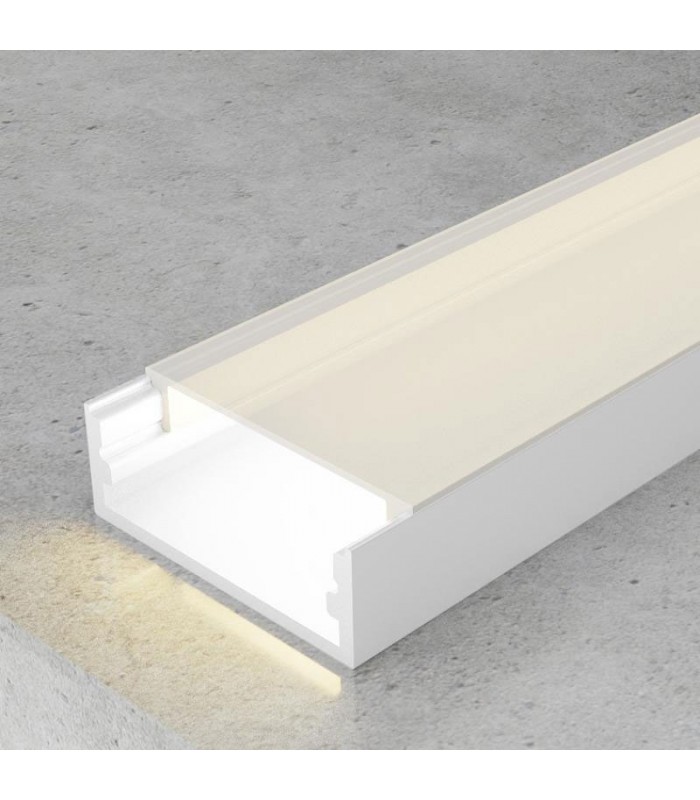 Perfil Aluminio MINIM Lacado Blanco Superficie -2 Metros-