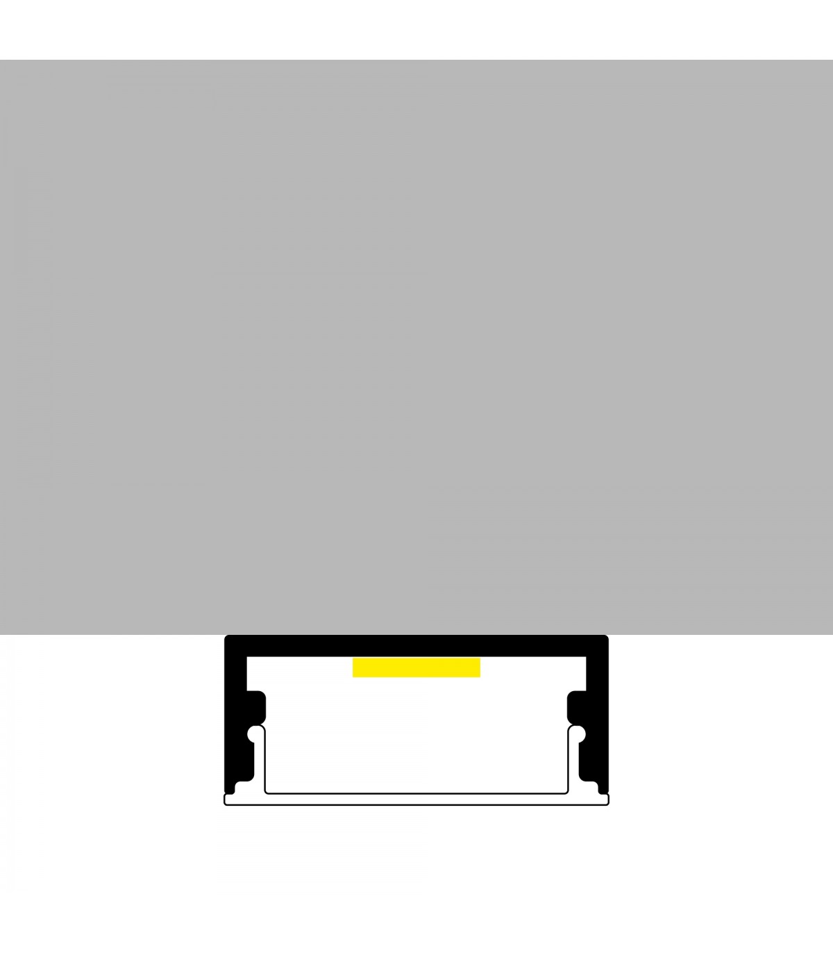 Perfil Aluminio MINIM Lacado Blanco Superficie -2 Metros-