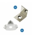 Pack 2 Tapones y 2 Grapas Para Perfil Lm3717