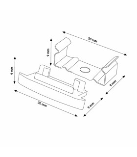 Pack 2 Tapones y 2 Grapas Para Perfil Lm3718