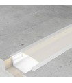 Perfil Aluminio LONG Lacado Blanco Empotrar -2 Metros-