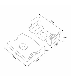 Pack 2 Tapones y 2 Grapas Para Perfil Lm3721
