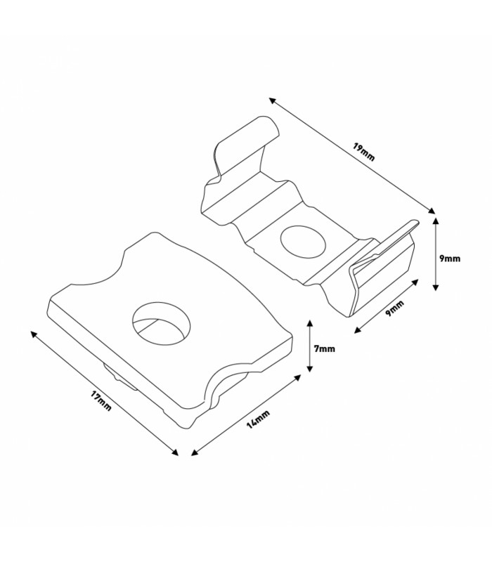 Pack 2 Tapones y 2 Grapas Para Perfil Lm3721
