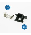 Pack 2 Tapones y 2 Grapas Para Perfil Lm3722