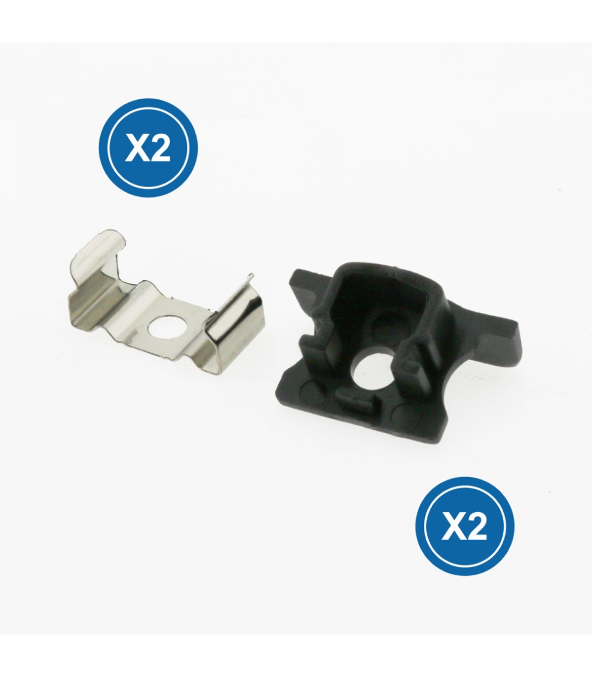 Pack 2 Tapones y 2 Grapas Para Perfil Lm3722