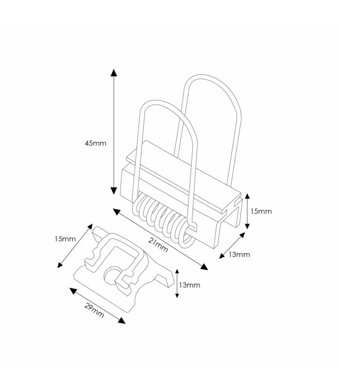 Pack 2 Tapones y 2 Grapas Para Perfil Lm3725