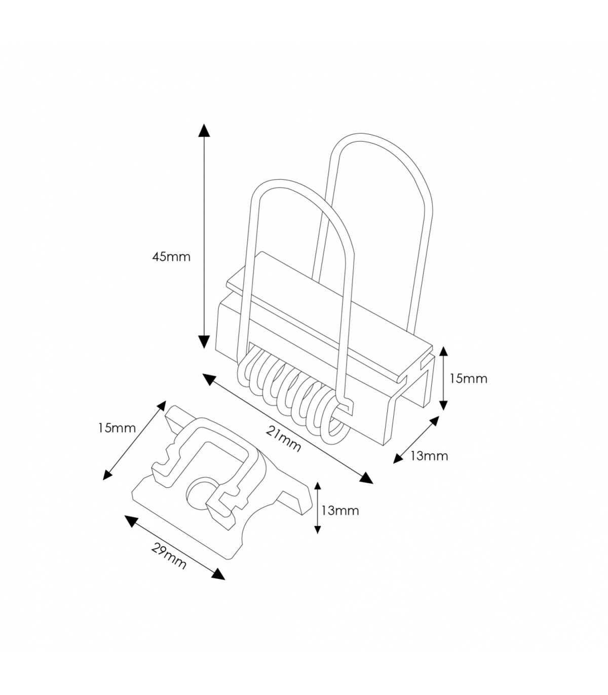 Pack 2 Tapones y 2 Grapas Para Perfil Lm3725