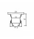 Perfil Aluminio LIVE Empotrar -2 Metros-