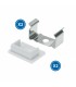 Pack 2 Tapones y 2 Grapas Para Perfil Lm3727