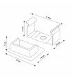 Pack 2 Tapones y 2 Grapas Para Perfil Lm3727