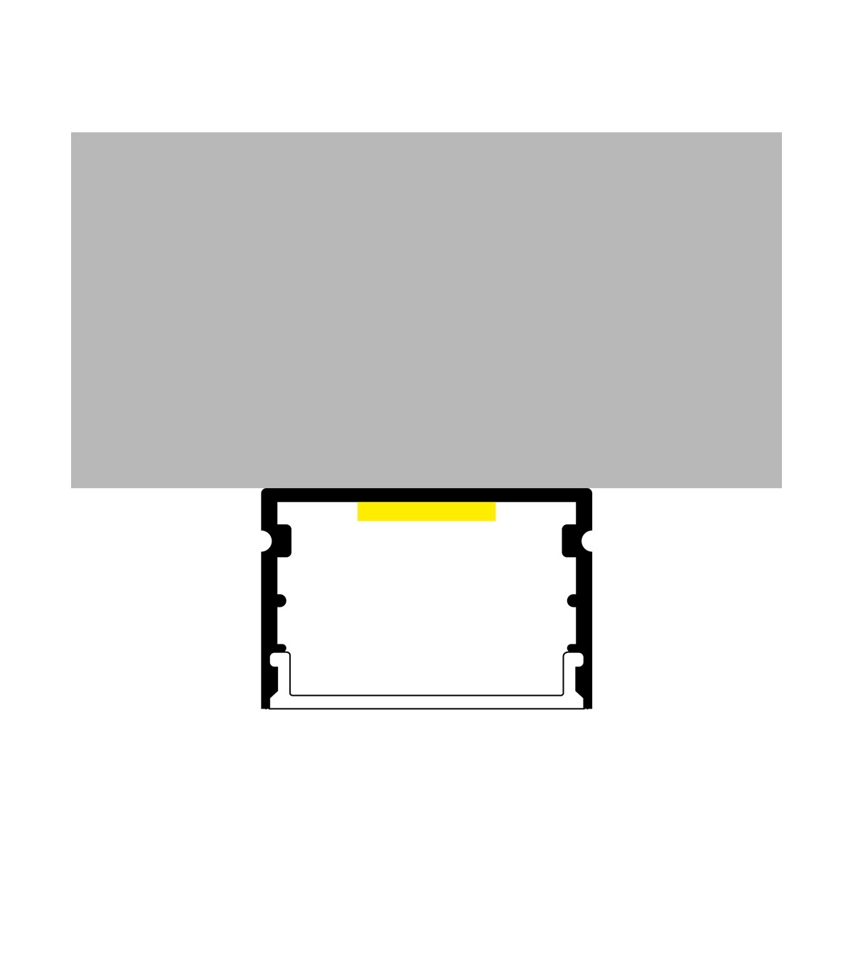Perfil Aluminio WEFU Superficie -2 Metros-