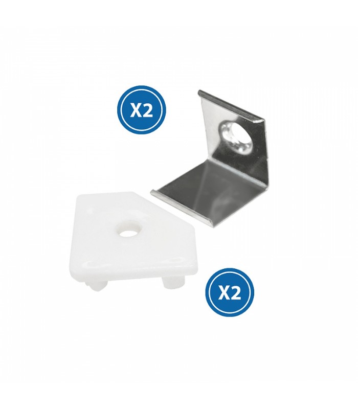 Pack 2 Tapones y 2 Grapas Para Perfil Lm3728