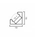 Perfil Aluminio Esquina KOPEP 45º Lacado Blanco Superficie -2 Metros-