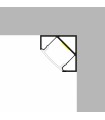 Perfil Aluminio Esquina KOPEP 45º Lacado Blanco Superficie -2 Metros-