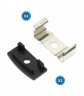 Pack 2 Tapones y 2 Grapas Para Perfil Lm3730
