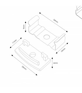 Pack 2 Tapones y 2 Grapas Para Perfil Lm3730