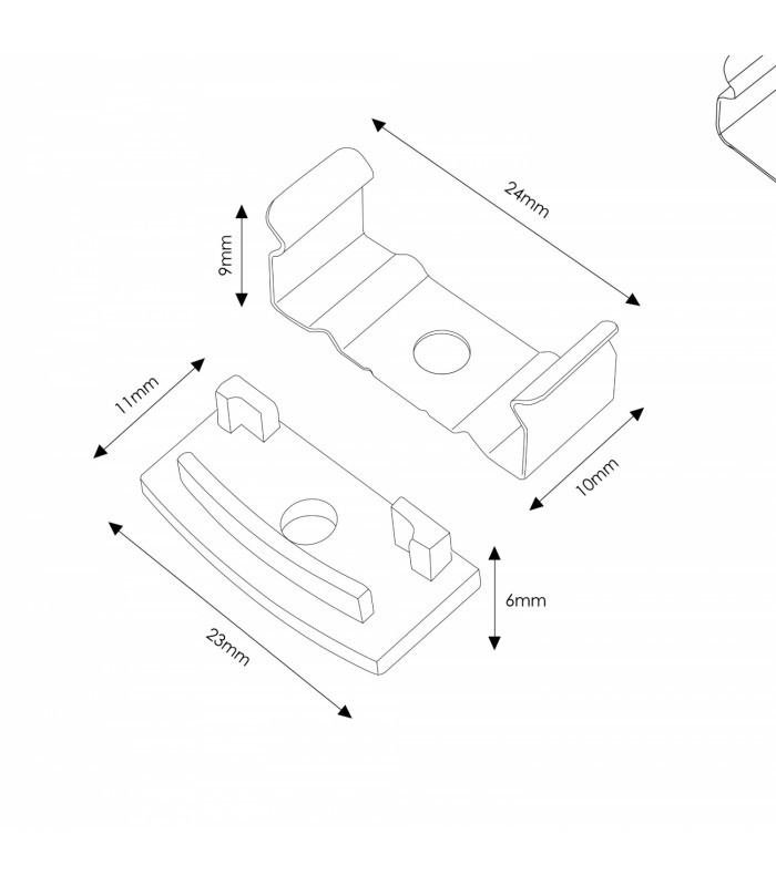 Pack 2 Tapones y 2 Grapas Para Perfil Lm3730