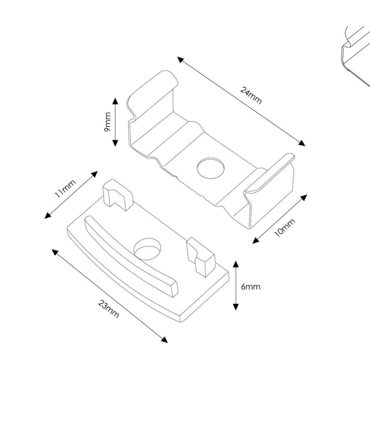 Pack 2 Tapones y 2 Grapas Para Perfil Lm3730