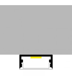 Perfil Aluminio MINIM Lacado Negro Superficie -2 Metros-