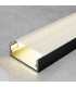 Perfil Aluminio MINIM Lacado Negro Superficie -2 Metros-