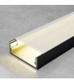 Perfil Aluminio MINIM Lacado Negro Superficie -2 Metros-