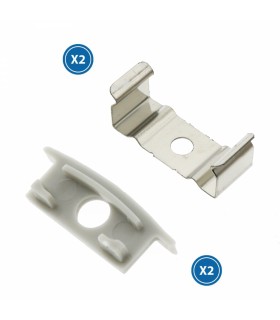 Pack 2 Tapones y 2 Grapas Para Perfil Lm3731