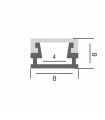 Perfil Aluminio SUPERSLIM Superficie -2 Metros-