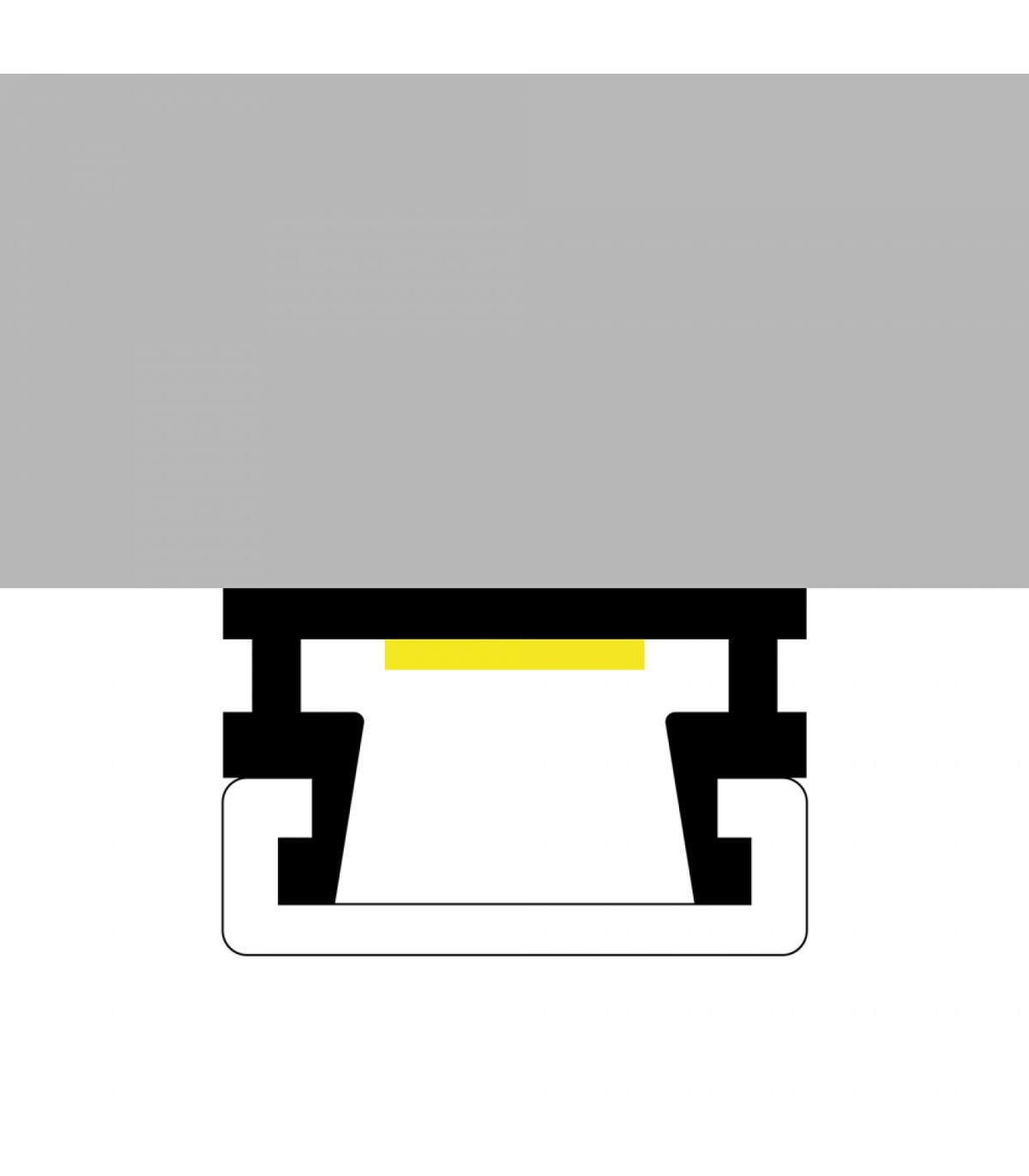 Perfil Aluminio SUPERSLIM Superficie -2 Metros-