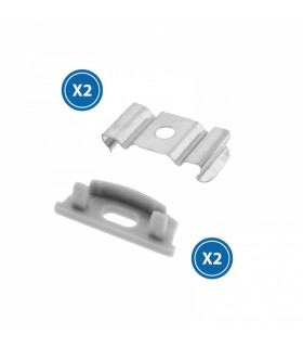 Pack 2 Tapones y 2 Grapas Para Perfil Lm3737