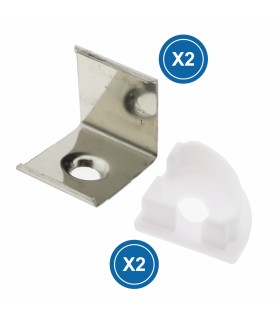 Pack 2 Tapones y 2 Grapas Para Perfil Lm3742